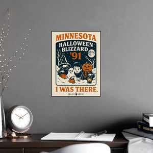 Retro Halloween Blizzard '91 Poster