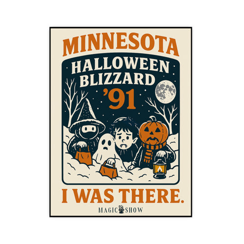 Retro Halloween Blizzard '91 Poster